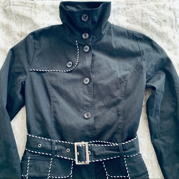 Marc Jacobs Black Cotton Button Up Belted Jacket - Picture 15 of 15